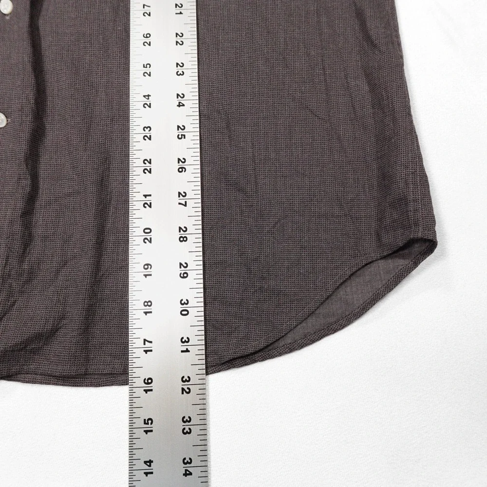 PETER MILLAR Collection Men's XL Gray Cotton Long Sleeve Button Down Shirt